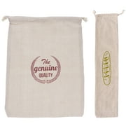 2 Pcs Bread Bag Presentation Bags Cinches for Reusable Linen Kitchen Organizer Stick