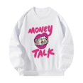 thumbnail image 3 of Sudadera de mujer Sudadera con cuello redondo Camisa estampada de moda blanca Jersey de manga larga Tops de manga larga para salir de compras , S S Yinane Camisa de entrenamiento, 3 of 8