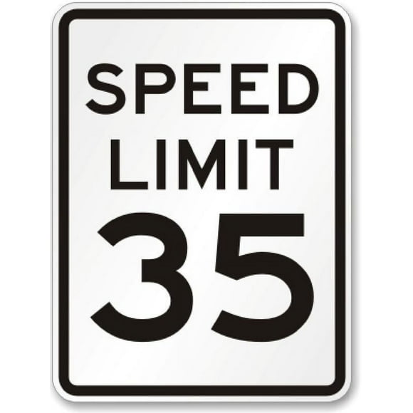 Size: 16" x 12" - Speed Limit Weatherproof Metal Sign