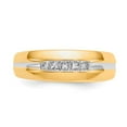 thumbnail image 4 of Solid 14k Yellow Gold Diamond Men's Ring Band Size 10 (.25 cttw.), 4 of 6