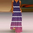 thumbnail image 2 of Uaswgudfs ​Summer Dresses for Women 2025 Sleeveless Wavy Hem Maxi Sundress – V-Neck Casual in Lightweight Fabric for Beach & Daily Wear Pink XL, 2 of 5