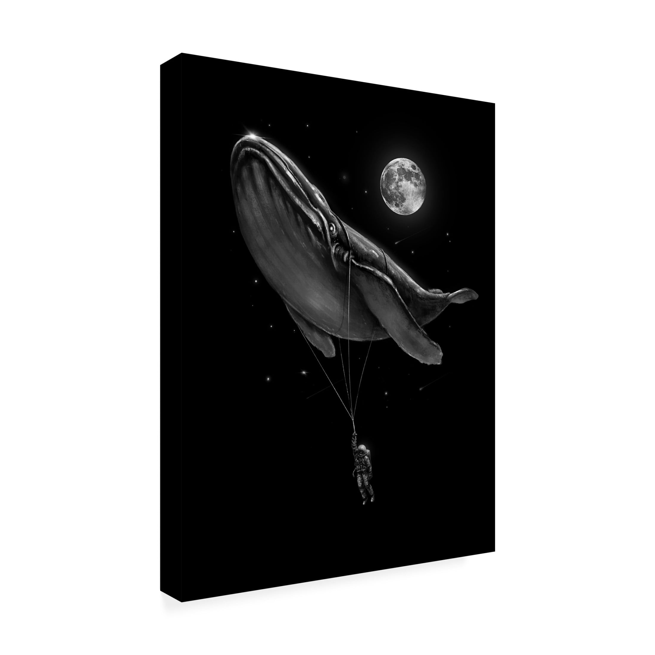 Canvas Wall Art - Francis Minoza 'Hitching A Ride' Wall Art for Living Room, Bedroom, or Office Décor by Trademark Fine Art - 24 x 32 Inches