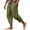 Green, variant on Men's Beach Pants with Slit Cuffs, Comfortable and Breathable Casual Trousers for Summer, Vacation and Lounging,Black,S
