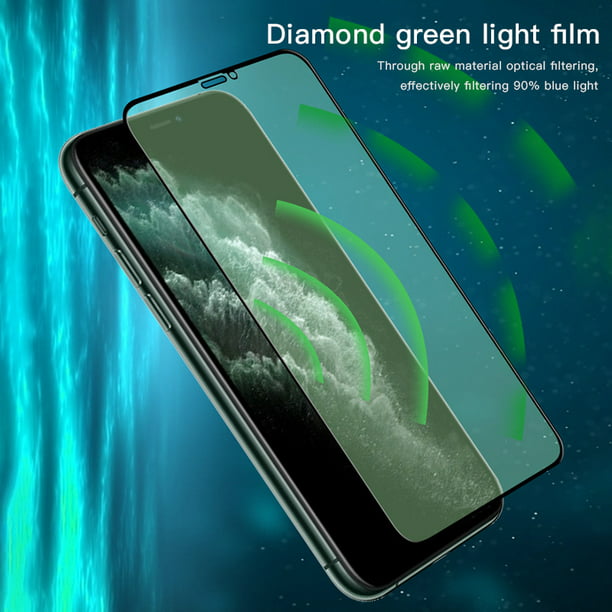Eye Protection Full Coverage Screen Protector Green Light Tempered Glass Film For Iphone 11 Pro Walmart Com Walmart Com