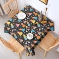 thumbnail image 2 of Black Princess Castle Pattern Square Tablecloth,Waterproof Square Table Cover,Wipeable Spillproof Washable Table Cover for Home Kitchen Party Decor 60"x60"(152x152cm), 2 of 6
