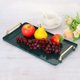 thumbnail image 4 of Uxcell Bandeja de plástico para servir con mango dorado, bandeja decorativa rectangular moderna de 16,1" x 8,7", color rojo, 4 of 7