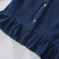 thumbnail image 5 of Esaierr 1-7T Kids Toddler Girls Long Sleeve Dresses Denim Jean Dresses Jean Shirt Dress Ruffled Button Dresses for Girl, 5 of 8