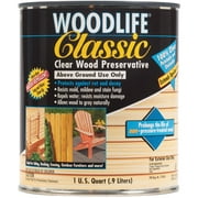 1 PK, Rust-Oleum Woodlife Clear Water-Based Classic Wood Preservative, 1 Qt.