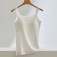 thumbnail image 2 of BUIGTTKLOP Lace Camisole Tops for Women Bulit in Bra Tank Tops Sleeveless Undershirts Ribbed Stretchy Slim Fitted Base Layer Vest Soft Loungewear, 2 of 6
