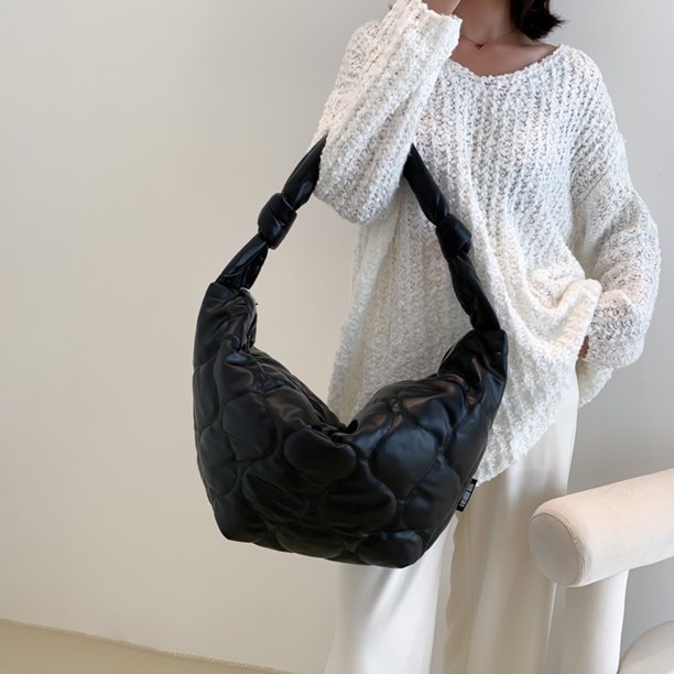 Bolso cruzados de otoño e invierno, bandolera acolchada de algodón de diseñador para mujer y niña