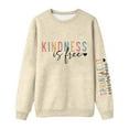 thumbnail image 4 of Women's Kindness Sweatshirt 2025 Casual Long Sleeve Crewneck Graphic Pullover Sweatshirt, 4 of 4