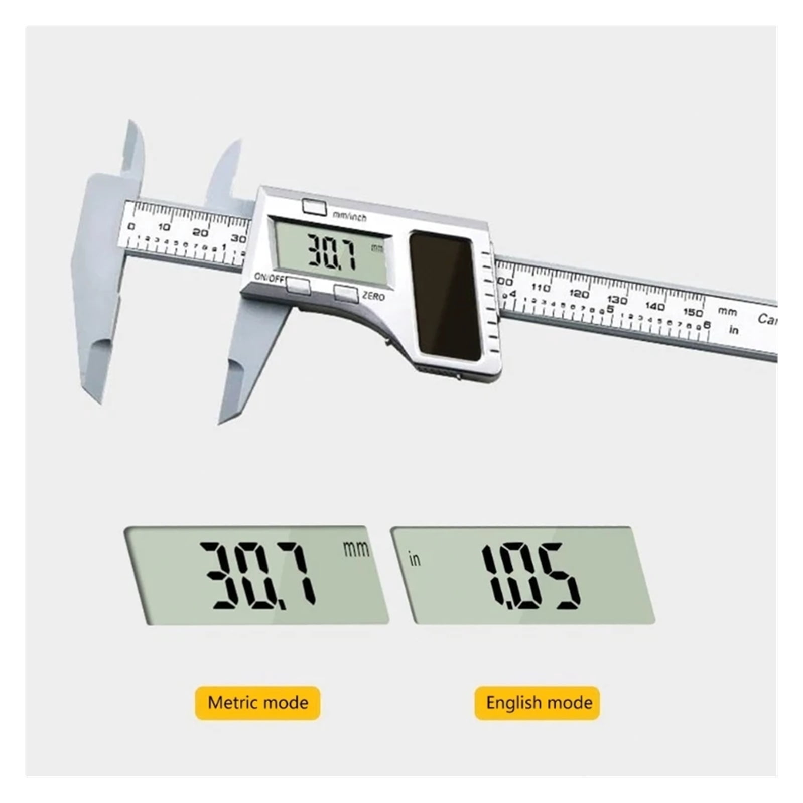 Upgraded Digital Vernier Caliper 150mm 6 Inch Electronic Micromete-r Caliper Solar Inch/MM Conversion 24cm ,Precision Measuring