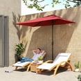 thumbnail image 2 of Outsunny Parasol Demi-Ombrelle de Balcon Extérieur 8 Pieds Rouge Vin, 2 of 10