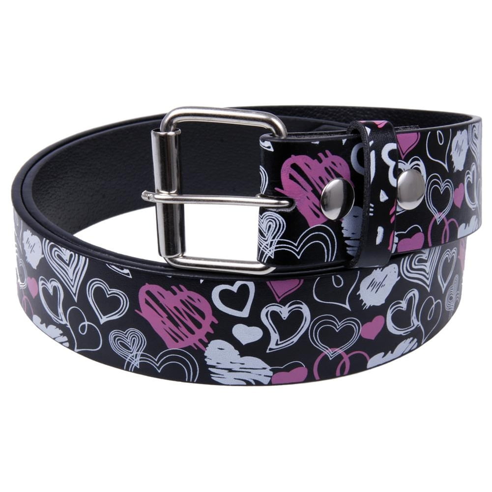 Heart Doodles Leather Belt XLarge