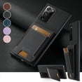 thumbnail image 7 of Compatible with Samsung Galaxy Note 20 Flip Wallet Phone Case with Card Holder Elastic,Magnetic Back Flip Kickstand Cover Premium PU Leather Business Classic Style Shockproof Case,Black, 7 of 7