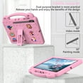 thumbnail image 3 of ELEHOLD Kids Case for Samsung Galaxy Tab S10 FE+/S10 FE Plus 13.1 Inch EVA Foam Cute Cartoon Case with Built-in Kickstand Shockproof Portable Case with DIY Accessories, Pink, 3 of 6