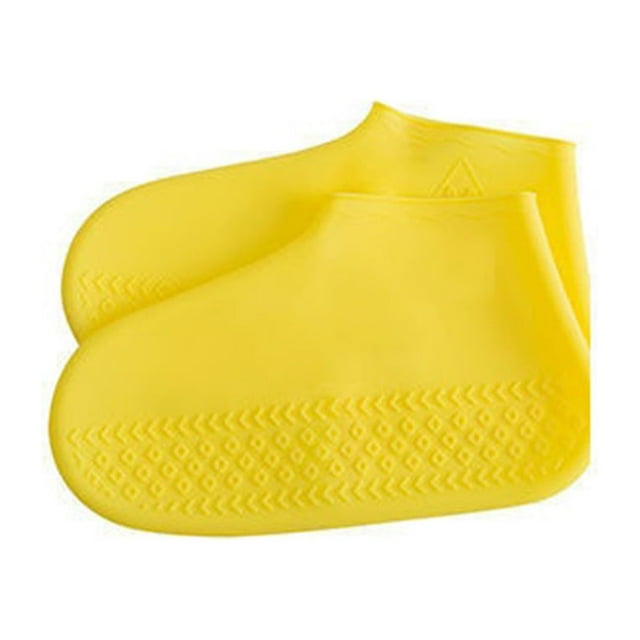 Sonducket 1 par de fundas para zapatos antideslizantes, flexibles, impermeables, plegables, elegantes, de color sólido, portátiles, Accesorios de calzado Amarillo L