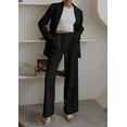 thumbnail image 3 of PRETTYGARDEN Women's Fall Two Piece Outfits Dressy Blazer Jacket and Wide Leg Pants Pockets Business Casual Office Suit Sets, 3 of 8