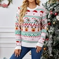 thumbnail image 3 of Cute Ulgy Christmas Sweaters for Women 2025 Long Sleeve Crewneck Xmas Knitted Pullover Sweater Jumper Tops, 3 of 7