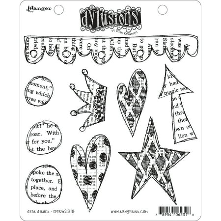 UPC: 0789541062318 | Dyan Reaveley s Dylusions Cling Stamp Collections 8.5 X7 -Star Struck