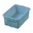 thumbnail image 2 of Large Plastic Storage Basket, Sundry Organizer with Handles, Stackable for Fruits and Magazines, Ideal for Kitchen and Living Room, 2 of 6