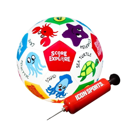 Icon Sports Crayola Official Soccer Ball - Unisex Kids - CRAY91BL Marine Size 3
