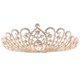 thumbnail image 1 of Corona de novia barroca con diamantes de imitación, corona de fiesta, tocado para mujer para boda, 1 of 8