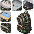 thumbnail image 4 of Game Controller Black Pattern Backpack for School, Cute School Bag with Adjustable Shoulder Straps and Padded Back, 16.9"x12.6"x5.9", 4 of 5