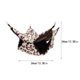 thumbnail image 1 of Hamac pour Rats Fait Main Garde au Chaud Lit Suspendu Maison Multifonction en Polaire pour Hamster Écureuil Taches Roses 34*34, 1 of 6