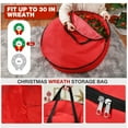 thumbnail image 2 of Riousery Christmas Tree Storage Bag Set for 7.5FT Artificial Tree, 3-Piece Large Capacity Waterproof Oxford Cloth Organizer, Red, 2 of 6