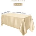thumbnail image 2 of Wehilion Satin Tablecloth 102 x 58 Inch Overlay Satin Table Cover Rectangle Bright Silk Tablecloth Smooth Fabric Table Decoration for Wedding Banquet Party Events, 2 of 14
