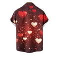 thumbnail image 3 of VBTAPA Valentines Day Shirt for Men Short Sleeve Casual Button Down Shirts Romantic Heart Print Vacation Dating Top Summer Beach Shirt Multicolor XXXXL, 3 of 4