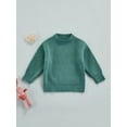 thumbnail image 2 of Kiapeise Toddler Baby Girl Boy Oversized Chunky Sweater Crewneck Sweatshirt Infant Fall Winter Warm Knit Tops Clothes, 2 of 9