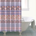 thumbnail image 4 of Purple Pioneer Flower Striped Pattern Shower Curtain 72"x72" ,Bathroom Decorative Shower Curtains Set with 12 Hooks,Modern Waterproof Washable Shower Curtain, 4 of 6