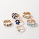 thumbnail image 2 of Minnieouse 6 Pieces Women Ring Star Stacking Jewelry Ladies Gifts Festival Travel Work Fashion Bridal Birthday Female Party Date Ropa, zapatos y accesorios Miscelánea, 2 of 6