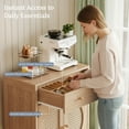 thumbnail image 5 of Rattan Sideboard Buffet Cabinet with Drawer, Adjustable Shelves, 26" x 13.8" x 32.3", 5 of 12