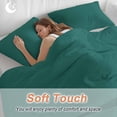 thumbnail image 4 of 3 Piece Dark Green Duvet Cover Set Twin Size, Microfiber Comforter/Quilt Cover with Corner Ties and 2 Pillowcases, Modern Pure Dark Green All Season Soft Bedding with Zipper Closure, 4 of 8