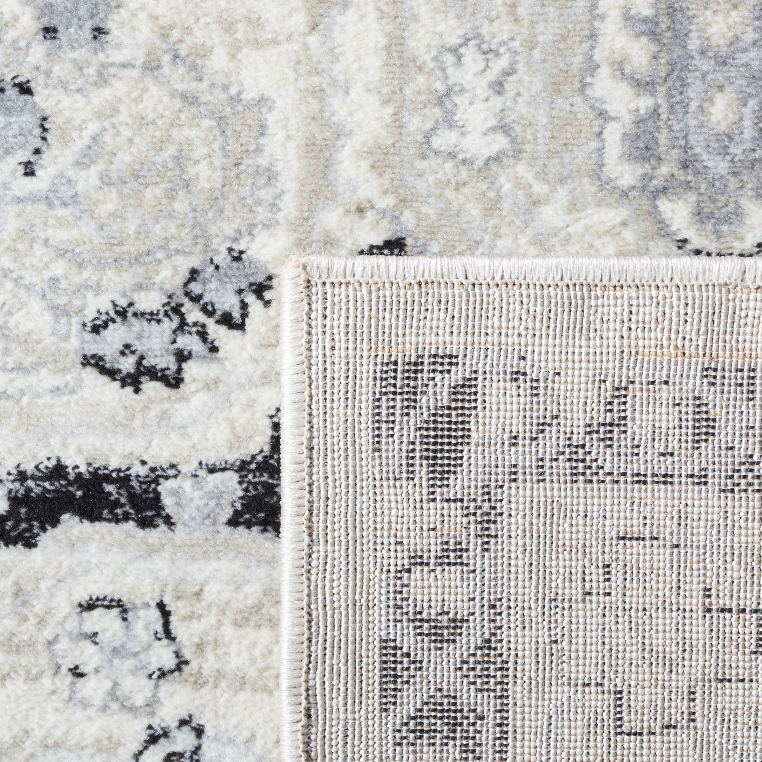 SAFAVIEH Brentwood Ezra Oriental Area Rug, Ivory/Black, 5'3" x 7'6"