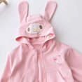 thumbnail image 2 of Miniso childrenS Hooded Sweater Female Fall New Cartoon Printing Middle Large Children Girls Zipper Long Sleeved Jacket Tops, 2 of 5