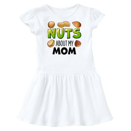 

Inktastic Nuts About My Mom Peanut Almond Pistachio Gift Toddler Girl Dress