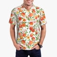 thumbnail image 5 of Yiaed Fruits Peach2Print Men's Short Sleeve Polo Shirt,Golf Polo for Men Three-Button Golf Shirt Athletic Casual Collared T-Shirt- Medium, 5 of 7