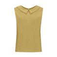 thumbnail image 3 of Womens Cotton Linen Tank Tops, Sleeveless Shirts for Women Casual Solid Color Lapel Crewneck Dressy Blouses, 3 of 4