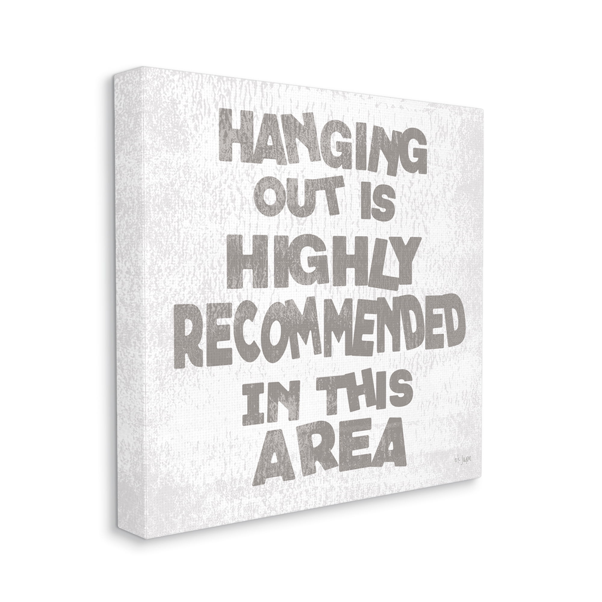 Stupell Industries Rustic Hanging Out Phrase Inspirational Painting Gallery Wrapped Canvas Print Wall Art, 30 x 30