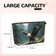 thumbnail image 4 of Toiletry Bag, Forest River Bald Eagle Leather Waterproof Travel Makeup Cosmetic Bag Organizer, Large Capacity Toiletry Bag for Travel Size Toiletries, Skin Care Bag for Women, 4 of 8