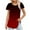 Wine, variant on hoksml Womens Plus Size Tops Tunic Short Sleeve Crew Neck Tunics Casual Summer Dressy Tops Blouses with Trendy Pleated 1X-5X M