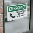 thumbnail image 4 of Phone 911 Only OSHA Emergency Vinyl Decal Label 10 Inch x 7 Inch - 5 Pack, 4 of 6