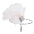 thumbnail image 3 of Diadema estilo flapper, diadema de plumas con diamantes de imitación, accesorios para fotos, diadema para el pelo, tocado de los años 20 para Festival, 3 of 7