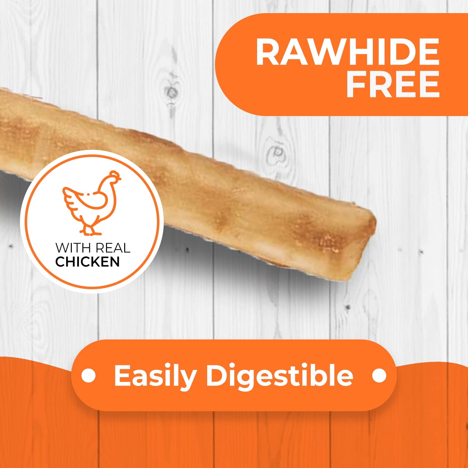 Canine Natural Hide Free 5" Chicken Stick 40Pk
