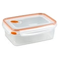 thumbnail image 2 of Sterilite Ultra•Seal™ 8.3 Cup Rectangle, Latching Food Storage Container, Airtight Watertight Seal, Orange, 6 Count, 2 of 10