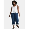 thumbnail image 2 of Time and Tru Women's and Women's Plus Linen Blend Tank Top, Sizes XS-4X, 2 of 5